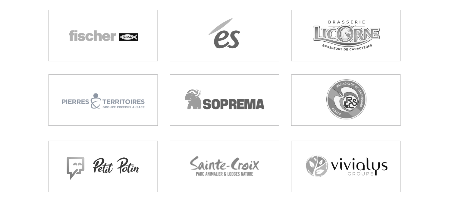 Nos clients - Logos des entreprises qui nous font confiance